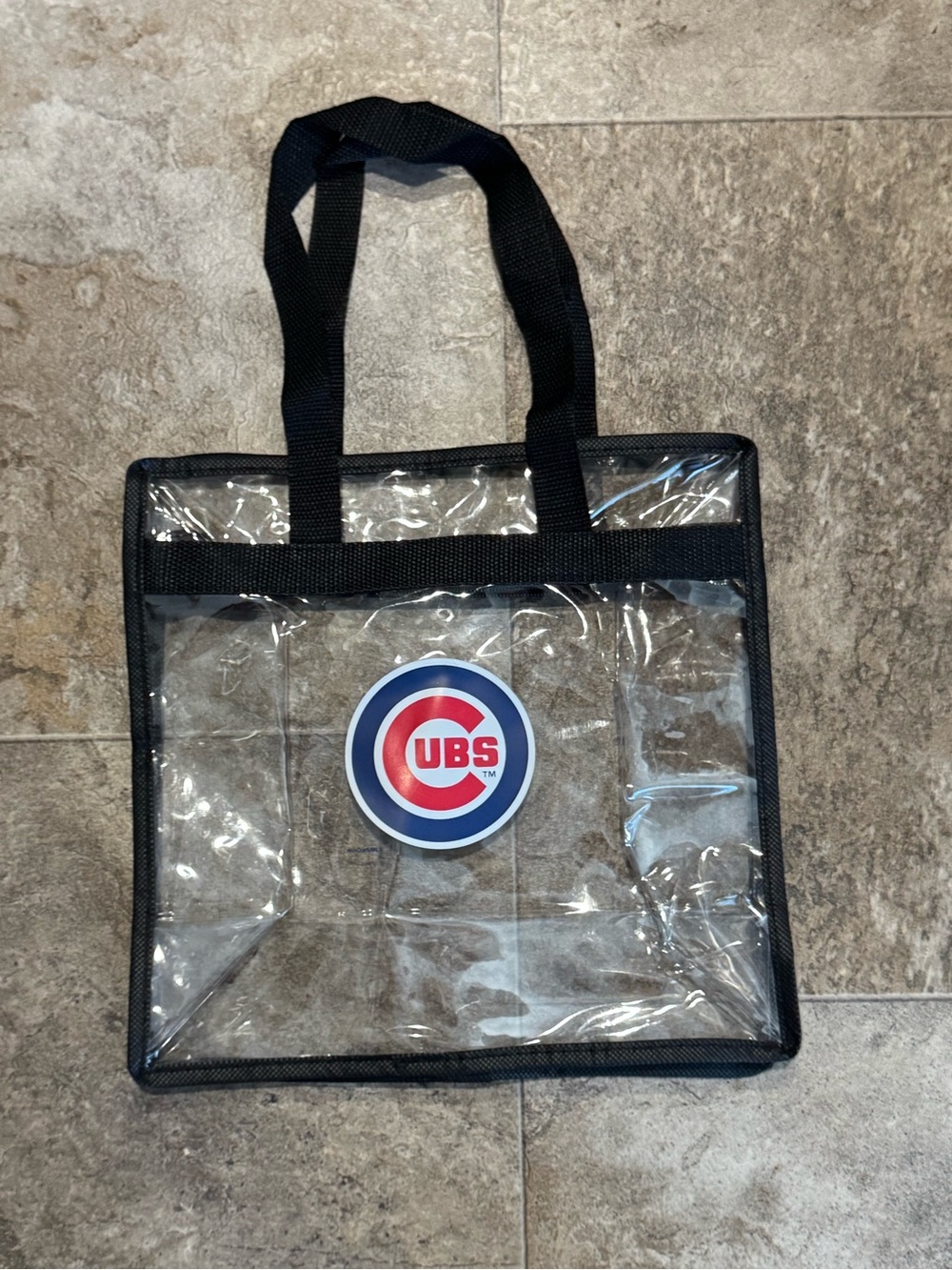 Chicago Cubs Clear Tote Bag with Black Trim